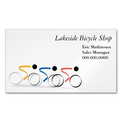 Bicycle Race Logo Magnetic Business Card