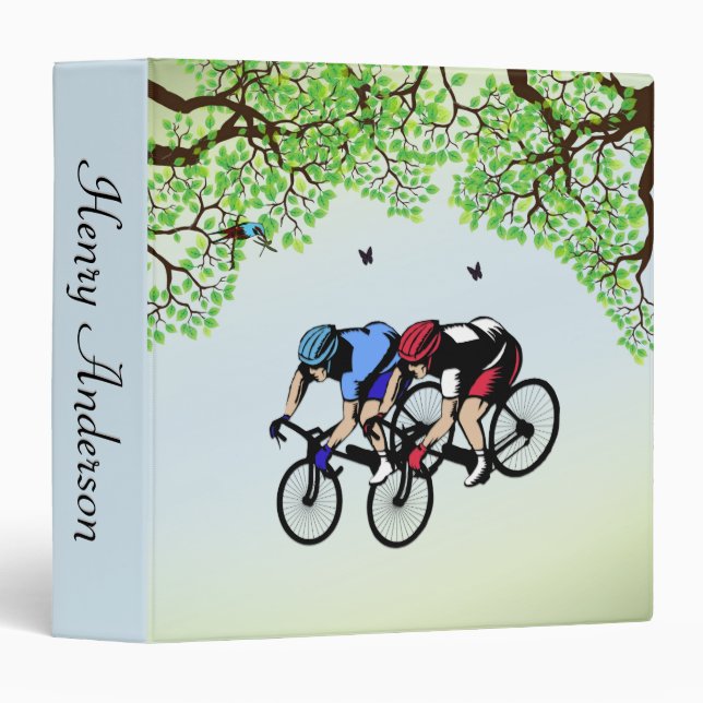 Bicycle Race Personal 3 Ring Binder (Front/Spine)
