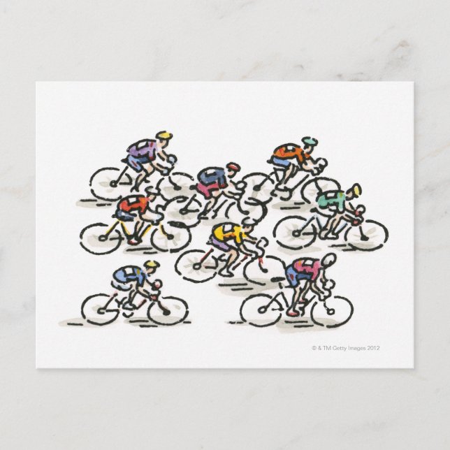Bicycle Race Postcard (Front)
