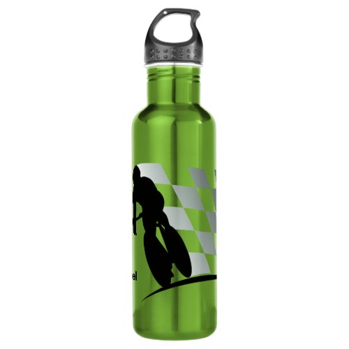 Bicycle Racing Personalized Water Bottle