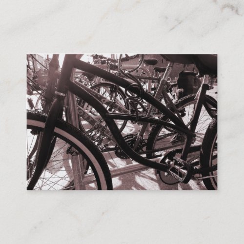 Bicycle Rack _ Warm Toned BW Business Card
