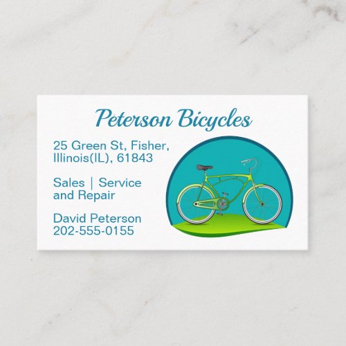 Bicycle Repair Bike Shop Business Card