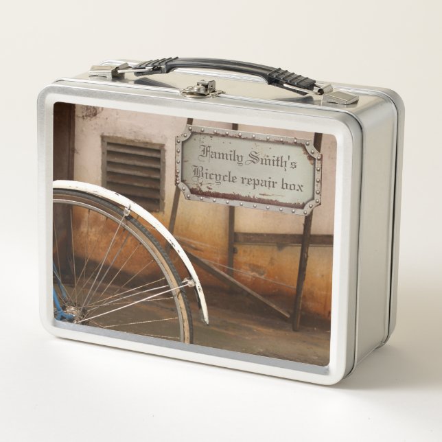 Bicycle repair kit tool storage metal box  (Front)