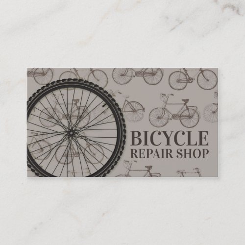 Bicycle Repair Shop Parts  Accessories Vintage Business Card