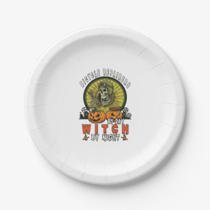 Bicycle Repairers Witch Skull Wrench Pumpkins Hall Paper Plates