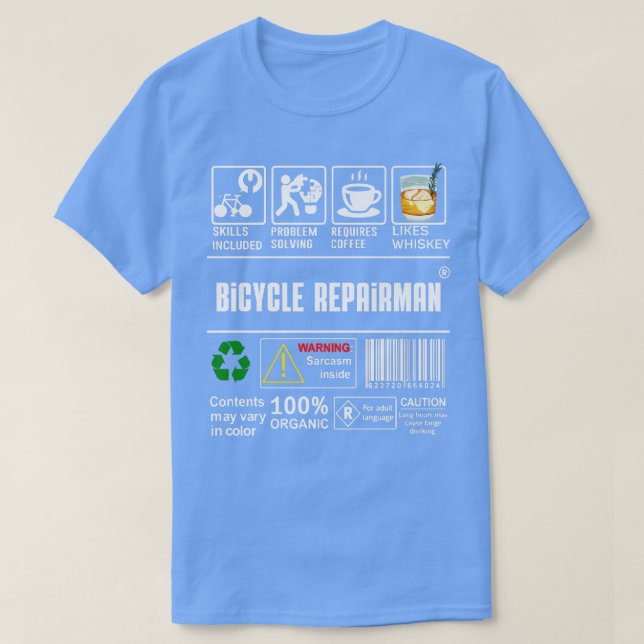 Bicycle Repairman Skills Included Bike Lovers Coff T-Shirt (Design Front)