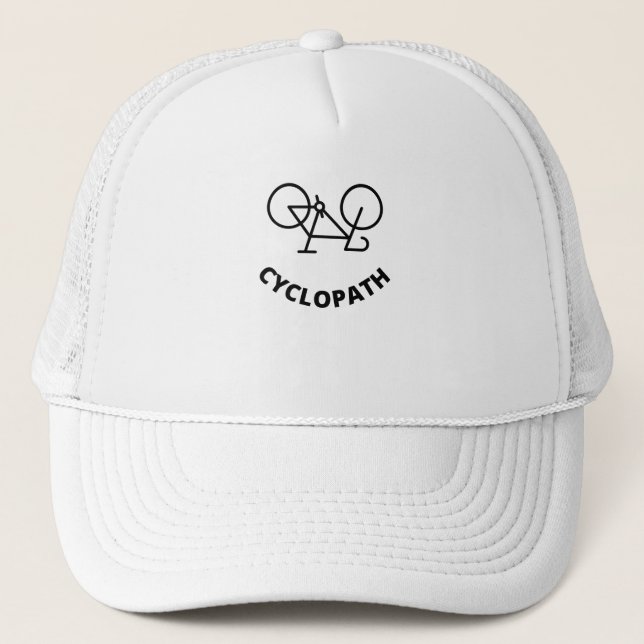 Bicycle Ride Cyclopath Cyclists Laugh Trucker Hat (Front)