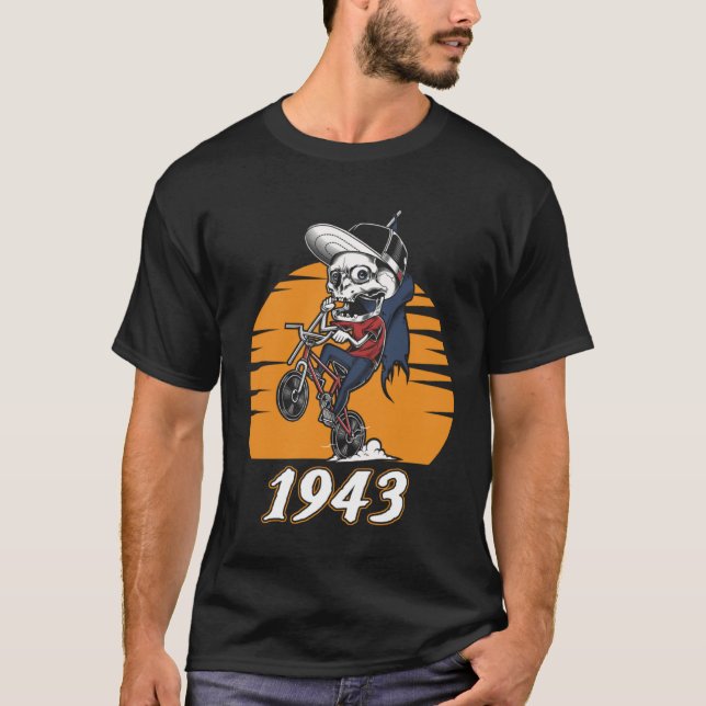 Bicycle Rider BMX MTB Cycling Skeleton Bike T-Shirt (Front)