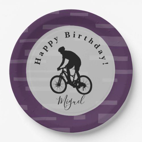 Bicycle Rider Happy Birthday Paper Plate Paper Pl Paper Plates