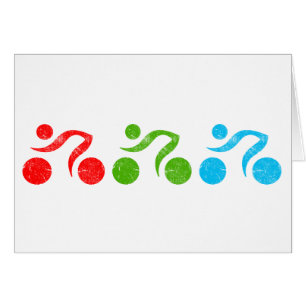 Bicycle riders in action cards