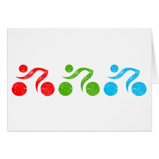 Bicycle riders in action cards (Front Horizontal)