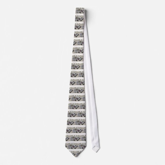 Bicycle Riding Cats Neck Tie (Front)