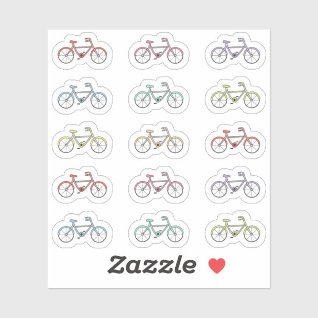 Bicycle Riding Cyclist Exercise Tracker Planner Sticker (Sheet)