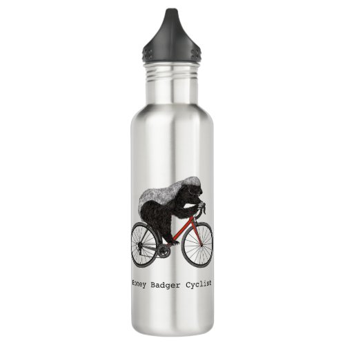 Bicycle Riding Honey Badger  Stainless Steel Water Bottle