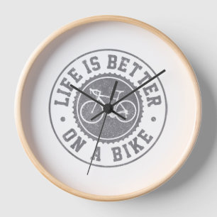 Bicycle road bike cycling road cyclist gift clock