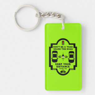 Bicycle Road Safety Awareness Keychain