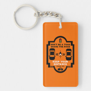 Bicycle Road Safety Awareness Keychain