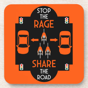 Bicycle Road Safety Beverage Coaster