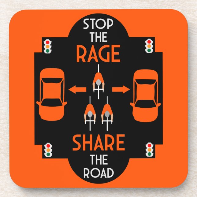 Bicycle Road Safety Beverage Coaster (Front)