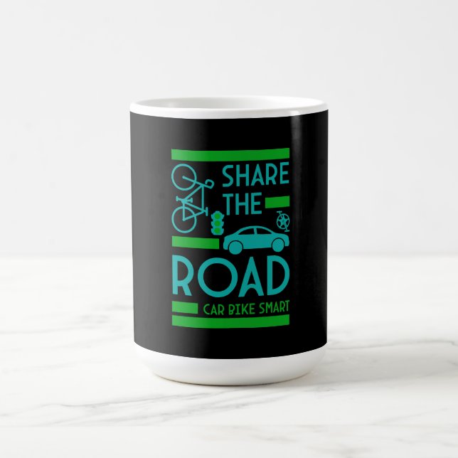 Bicycle Road Safety Color Morph Mug (Center)