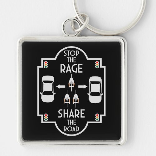 Bicycle Road Safety Keychain