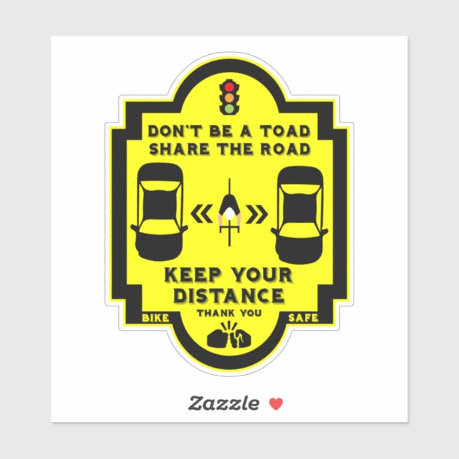 Bicycle Road Safety Sticker (Sheet)