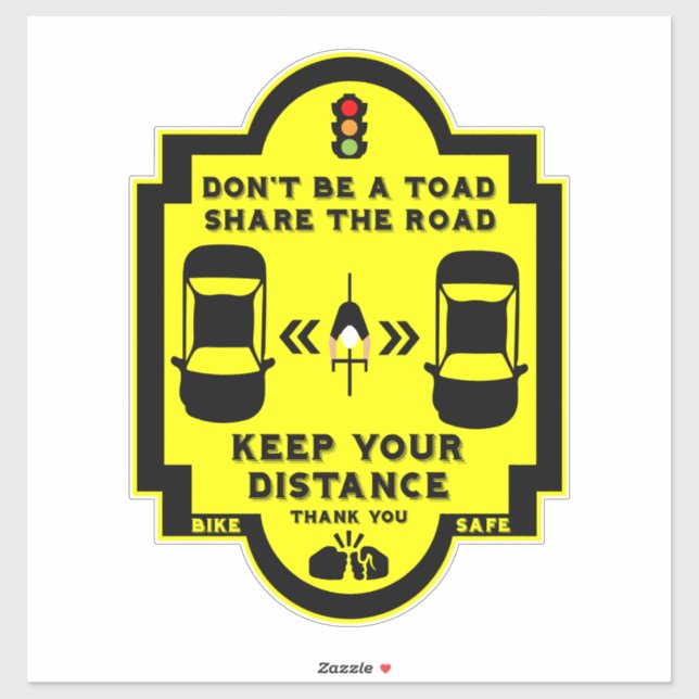 Bicycle Road Safety Sticker (Sheet)