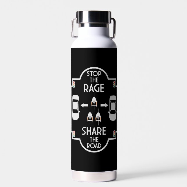 Bicycle Road Safety Water Bottle (Front)