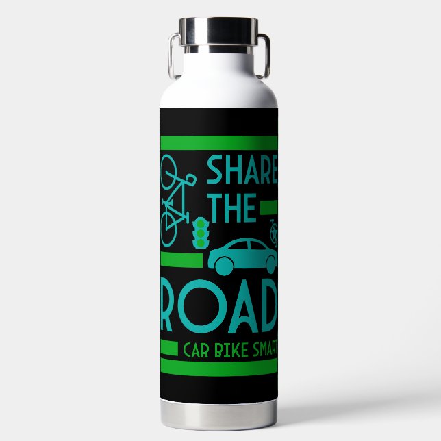 Bicycle Road Safety Water Bottle (Front)