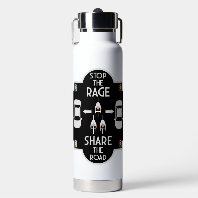 Bicycle Road Safety Water Bottle (Front)