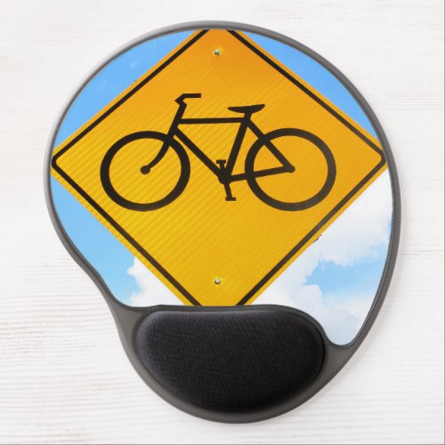 Bicycle Road Sign Gel Mouse Pad