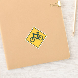 Bicycle road sign sticker