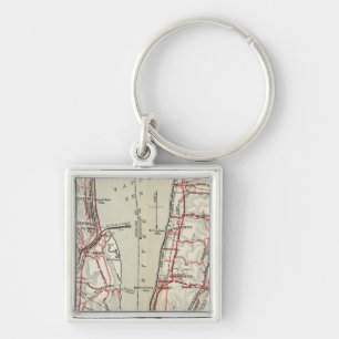 Bicycle Roads in New York and Conneticut 11 Keychain