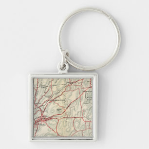 Bicycle Roads in New York and Conneticut 2 Keychain