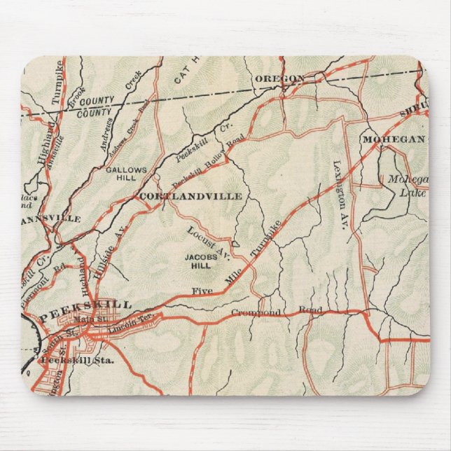 Bicycle Roads in New York and Conneticut 5 Mouse Pad (Front)