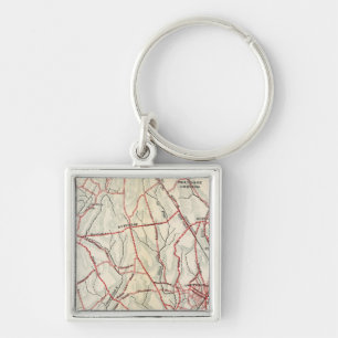 Bicycle Roads in New York and Conneticut 6 Keychain