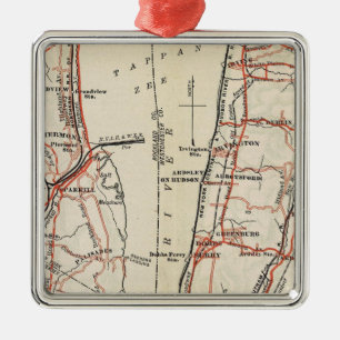 Bicycle Roads in New York and Conneticut 7 Metal Ornament