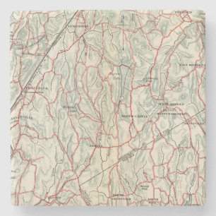 Bicycle Roads in New York and Conneticut Stone Coaster