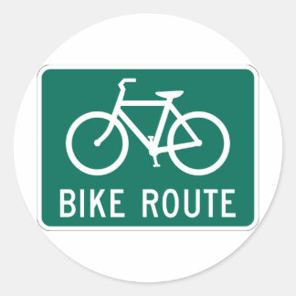 Bicycle Route Sign Sticker