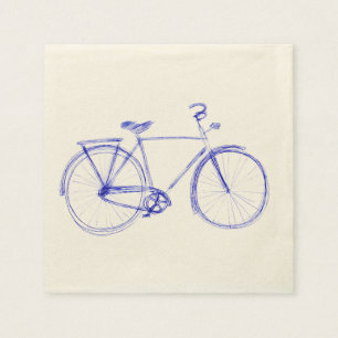 Bicycle scribble paper napkins