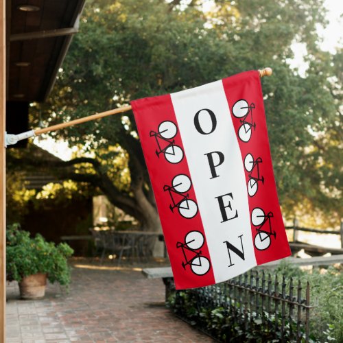 Bicycle Shop Open Sign Flag