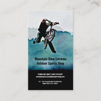 Bicycle Shop Or Outdoor Sports Store Business Card by RetroZone at Zazzle