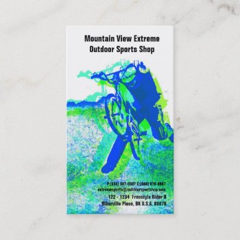 Bicycle Shop Or Outdoor Sports Store Business Card by RetroZone at Zazzle