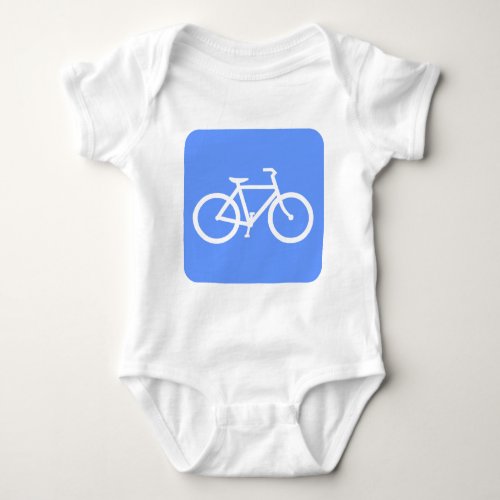 Bicycle Sign _ Baby Blue Baby Bodysuit