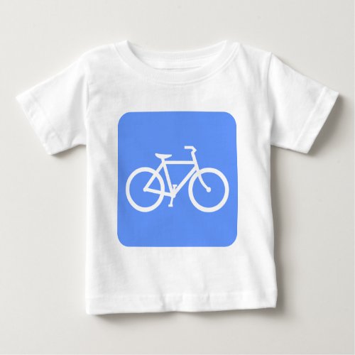 Bicycle Sign _ Baby Blue Baby T_Shirt