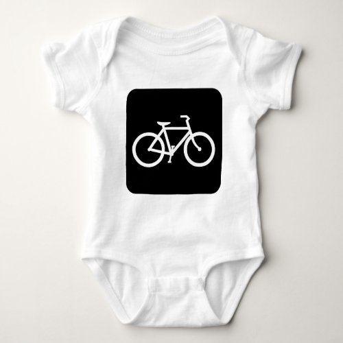Bicycle Sign _ Black Baby Bodysuit