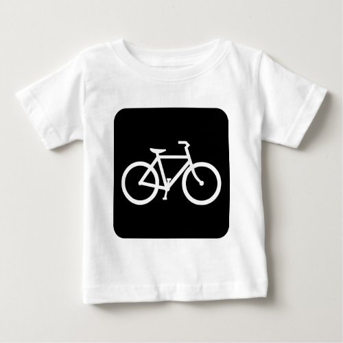 Bicycle Sign _ Black Baby T_Shirt