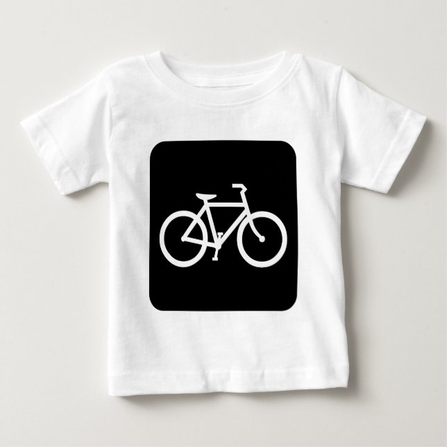 Bicycle Sign - Black Baby T-Shirt (Front)