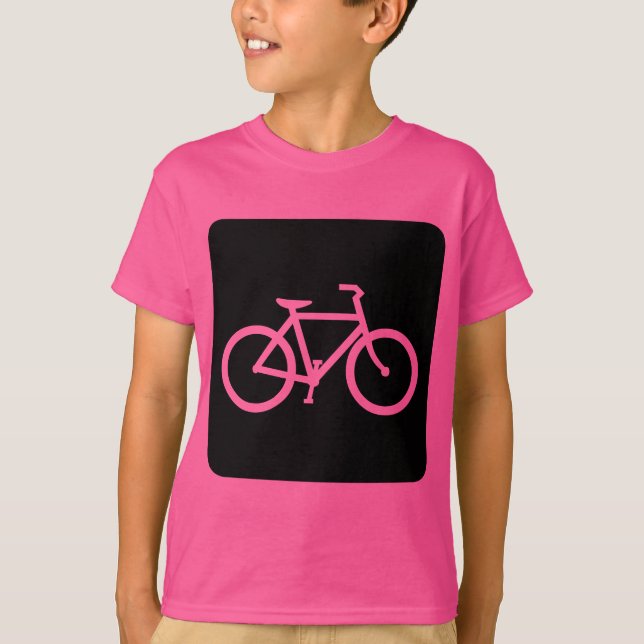 Bicycle Sign - Black T-Shirt (Front)