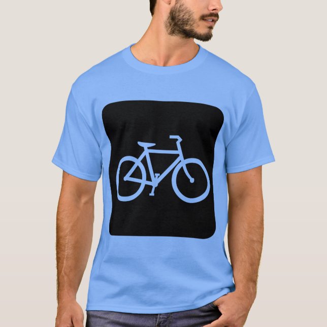 Bicycle Sign - Black T-Shirt (Front)